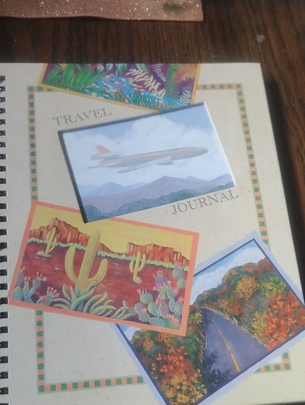 Travel Journal Notebook - Cream Cover with Multicolor Artwork
